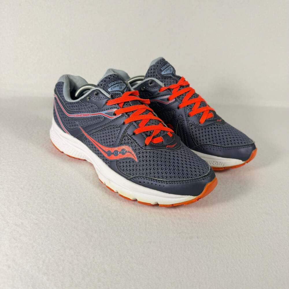 Saucony Cohesion 11 Women's Running Shoes Size 8 Gray Orange S10420-2